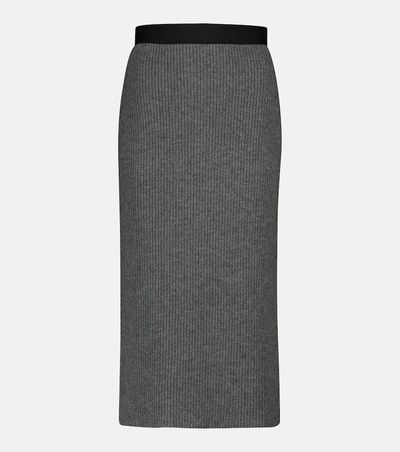 Moncler Moncler Wool and cashmere midi skirt
