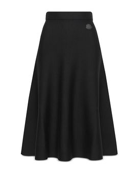 Moncler Moncler Wool Blend A Line Skirt