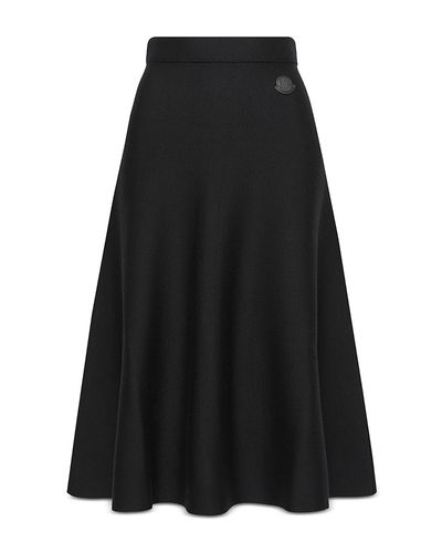 Moncler Moncler Wool Blend A Line Skirt