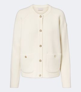 Moncler Moncler Wool, cotton, and cashmere-blend cardigan
