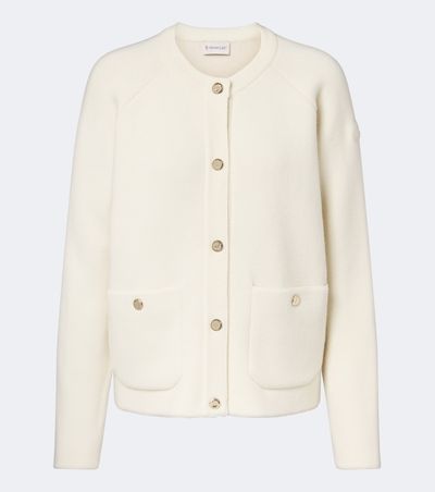 Moncler Moncler Wool, cotton, and cashmere-blend cardigan