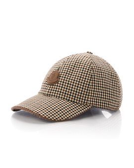 Moncler Moncler Wool Logo Patch Check Baseball Cap