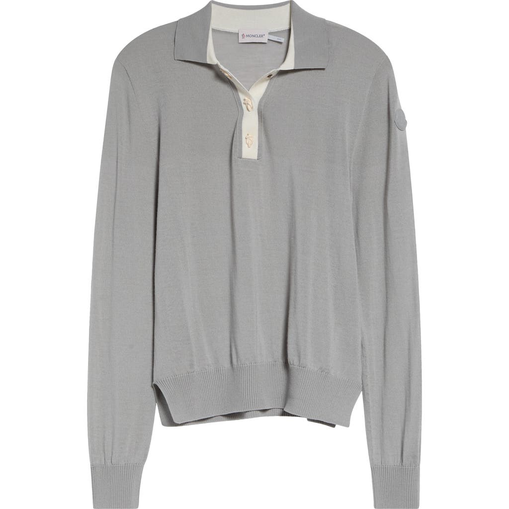 Moncler Moncler Wool Long Sleeve Polo