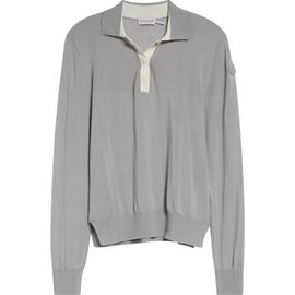 Moncler Moncler Wool Long Sleeve Polo