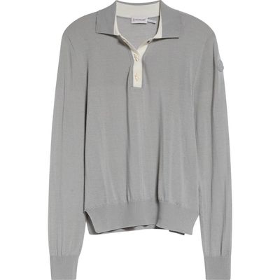 Moncler Moncler Wool Long Sleeve Polo