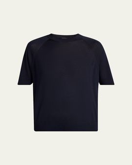 Moncler Short-Sleeve Wool Sweater