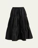 Moncler Tiered Nylon Midi Skirt - 1