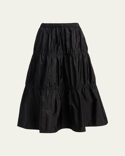 Moncler Tiered Nylon Midi Skirt