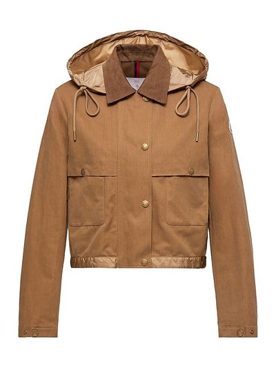 Moncler Women's Aconitum Shacket in Cotton and Linen Blend