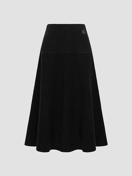 Moncler Women's Midi Skirt in Bouclé Wool Blend