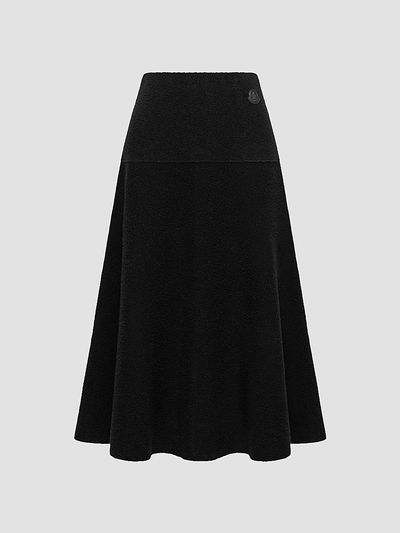 Moncler Women's Midi Skirt in Bouclé Wool Blend