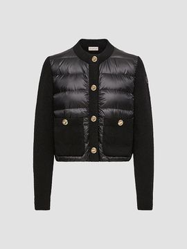 Moncler Women's Padded Cardigan in Wool Blend