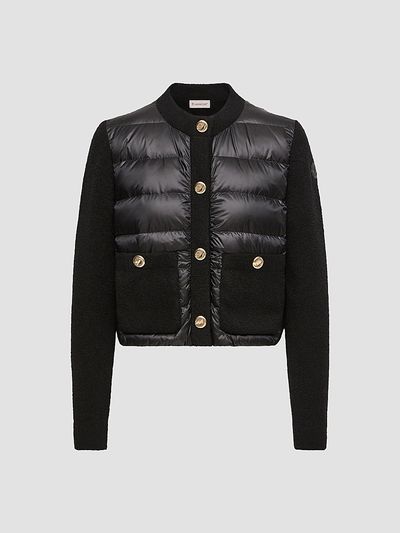 Moncler Women's Padded Cardigan in Wool Blend