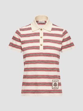 Moncler Women's Polo Shirt in Cotton with Stripes