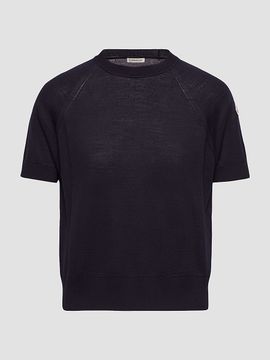 Moncler Women's Short-Sleeved Sweater in Wool