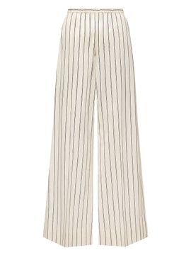 Moncler Women's Striped Pants in Cotton and Silk