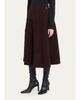 Moncler Wool-Blend Knit Midi A-Line Skirt - 4