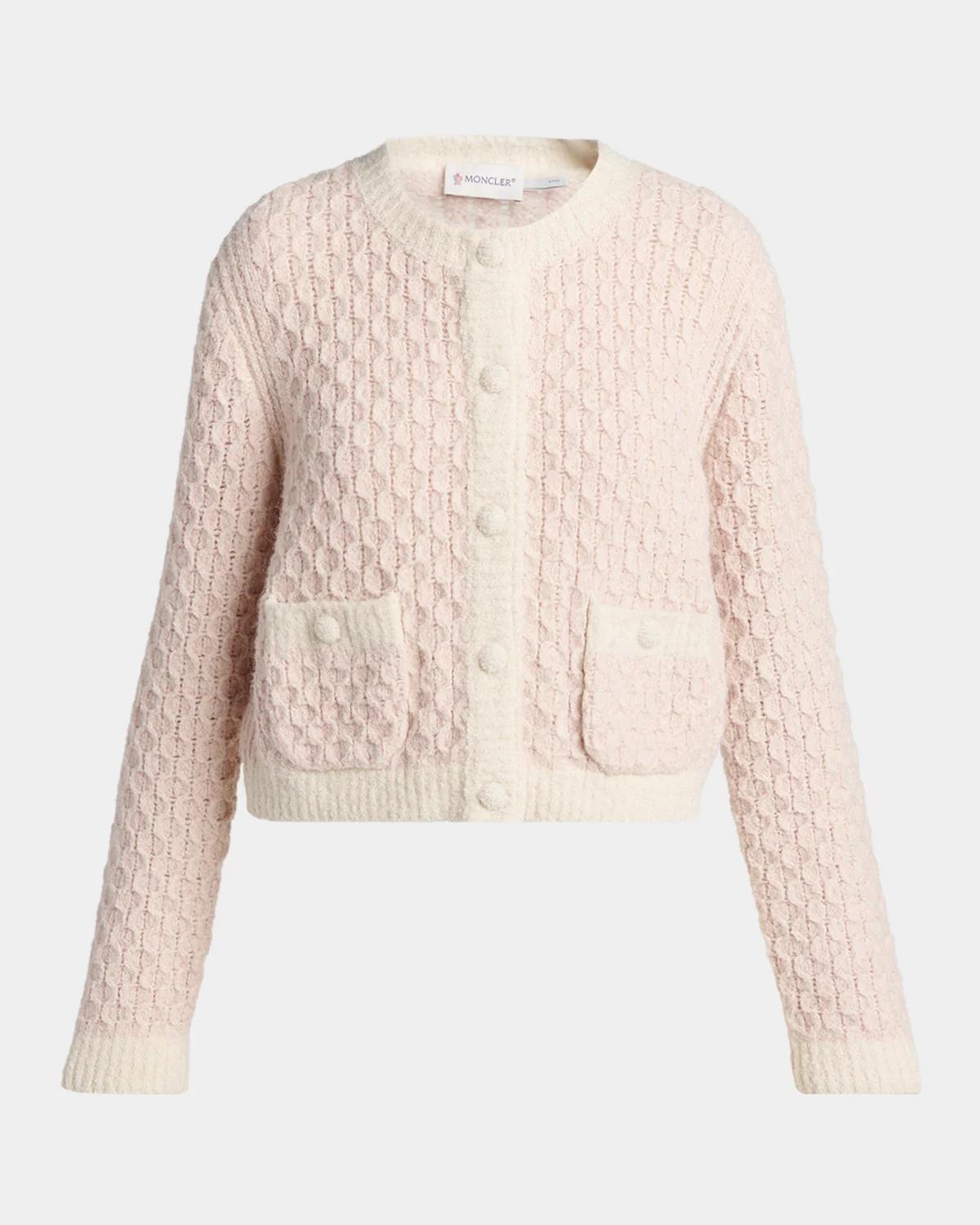 Moncler Wool-Blend Textured Cardigan