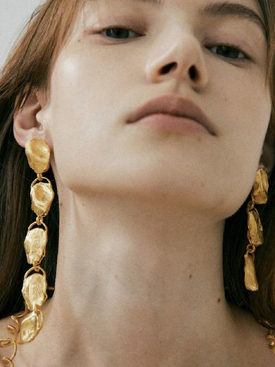 MONDAM Dessin Leaf Earring 001