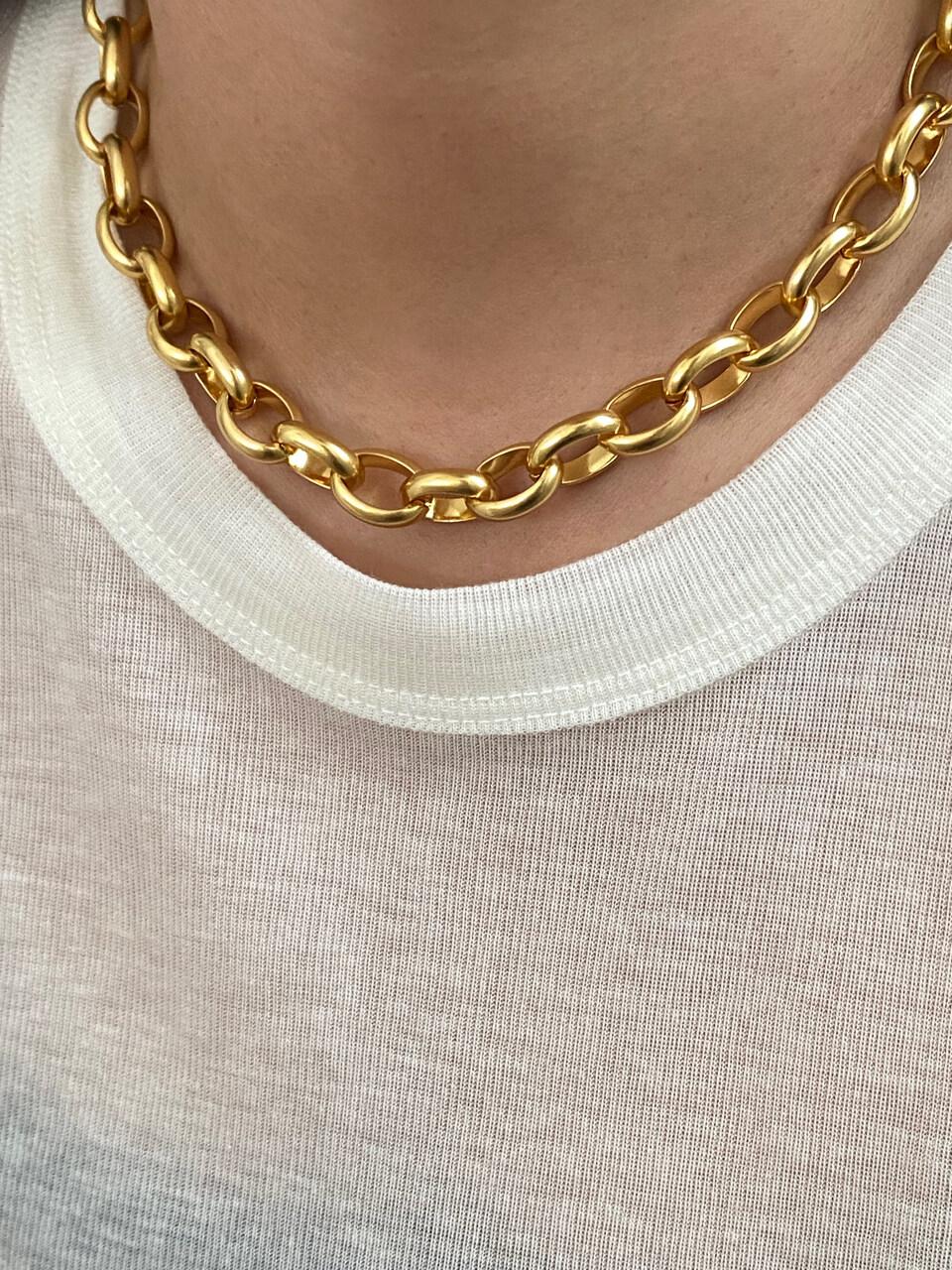 MONDAY EDITION Bold Chain Necklace Gold, Silver