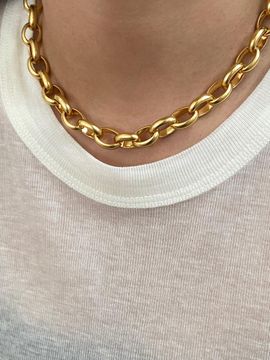 MONDAY EDITION Bold Chain Necklace Gold, Silver