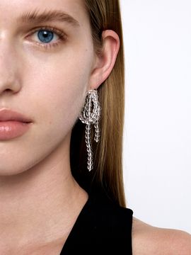 MONDAY EDITION Clear Bow Earrings