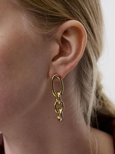MONDAY EDITION Irregular Chain Earrings