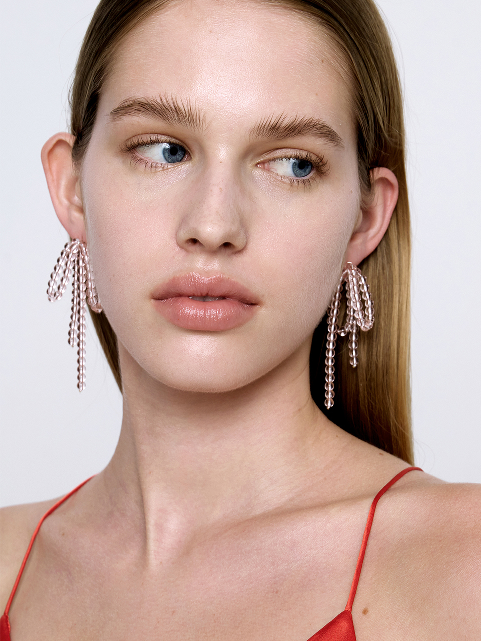 MONDAY EDITION Pink Bow Earrings