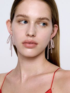 MONDAY EDITION Pink Bow Earrings