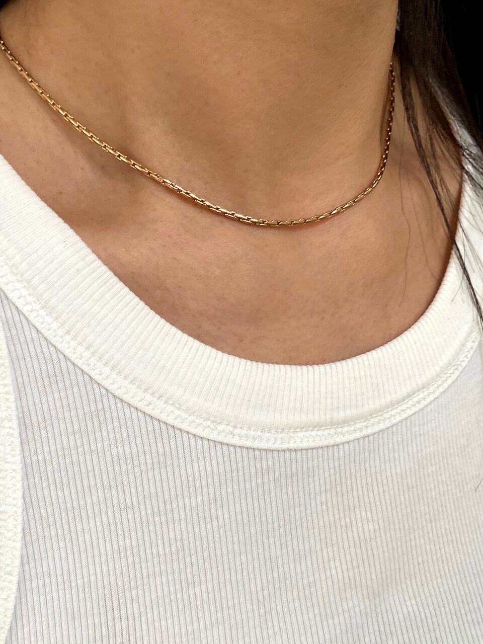 MONDAY EDITION Thin Chain Necklace Rose Gold