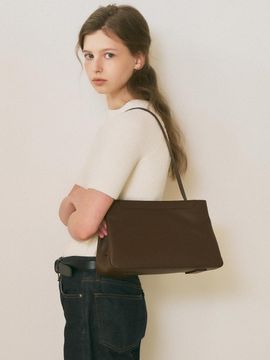monde monde Premium Leather Versatile Folder Medium Bag [Mocha Brown]
