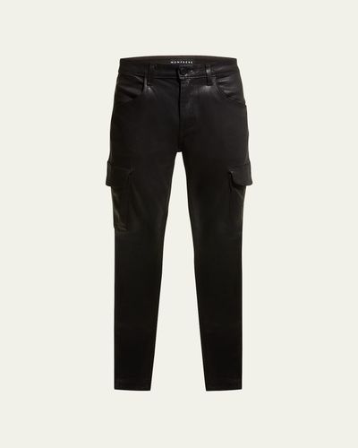 monfrere Men's Preston Coated Denim Cargo Pants