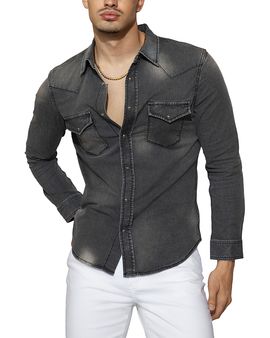 Monfrere MONFRERE Eastwood Denim Shirt in Smokescreen