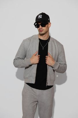 Monfrère Monfrère Maverick Suede Bomber Jacket