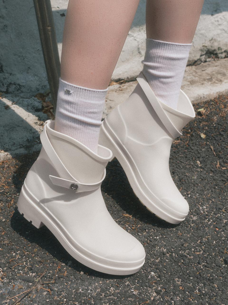 MONGDOL Buckle Strap Short Rain Boots (MDAC056)