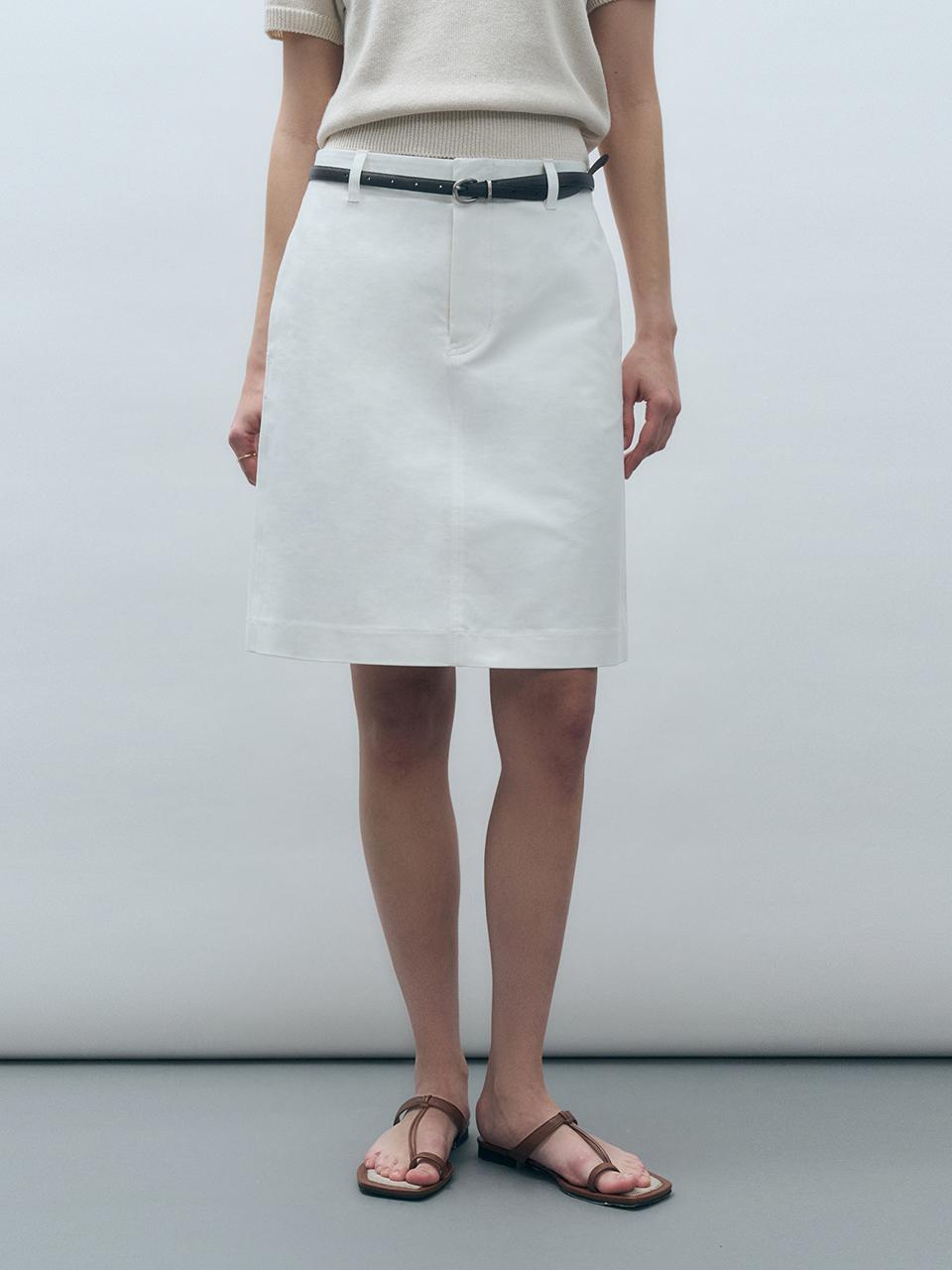 MONGDOL Signature Cotton Midi Skirt (MDSK022)