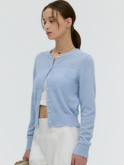 MONGDOL Tail Round Cropped Knit Cardigan - 5 Colors