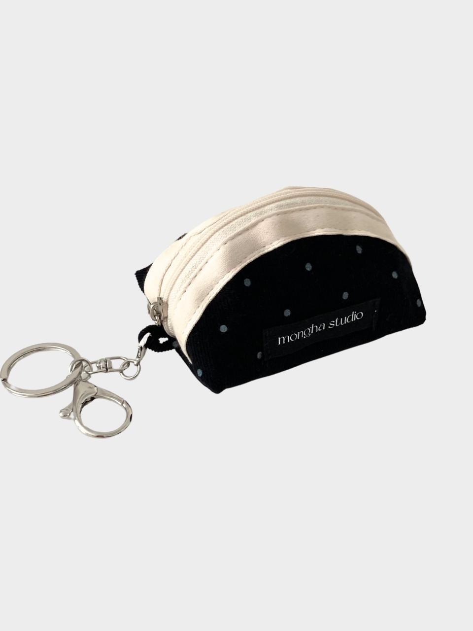 mongha studio Dot Keyring Pouch [Black]