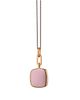 Monica Rich Kosann Monica Rich Kosann 18K Rose Gold Vermeil over Sterling Silver & Black Steel Locket x Color Pink Enamel Cushion Pendant Necklace, 16-17 - 2