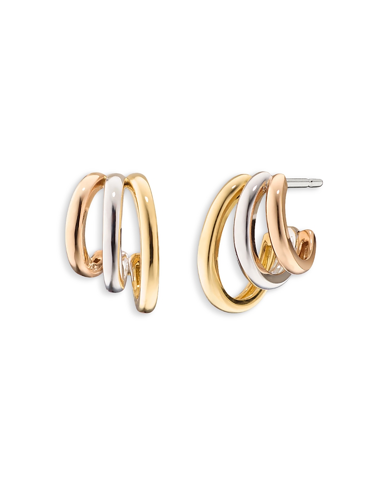 Monica Rich Kosann Monica Rich Kosann 18K Tricolor Gold Sun Moon & Stars Saturn Hoop Earrings
