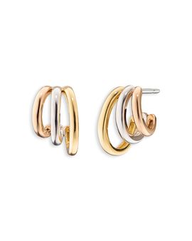 Monica Rich Kosann Monica Rich Kosann 18K Tricolor Gold Sun Moon & Stars Saturn Hoop Earrings