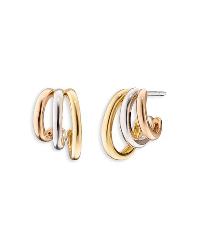 Monica Rich Kosann Monica Rich Kosann 18K Tricolor Gold Sun Moon & Stars Saturn Hoop Earrings