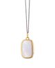 Monica Rich Kosann Monica Rich Kosann 18K Yellow Gold & Black Steel Slim Lockets Mother of Pearl Rectangular Locket Pendant Necklace, 16-17 - 2
