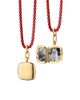 Monica Rich Kosann Monica Rich Kosann 18K Yellow Gold & Red Steel Slim Lockets Cushion Pendant Necklace, 20 - 1