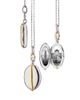Monica Rich Kosann Monica Rich Kosann 18K Yellow Gold & Sterling Silver Slim Lockets Two Tone Oval Pendant Necklace, 16-18 - 1