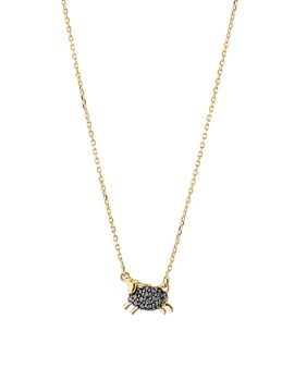 Monica Rich Kosann Monica Rich Kosann 18K Yellow Gold Black Diamond Black Sheep Necklace, 0.11 tcw