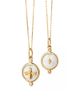Monica Rich Kosann Monica Rich Kosann 18K Yellow Gold Diamond & Mother of Pearl Queen Bee Pendant Necklace, 17 - 1