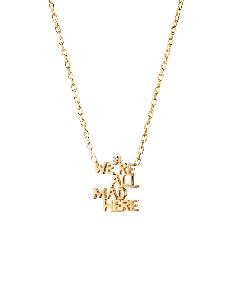 Monica Rich Kosann Monica Rich Kosann 18K Yellow Gold Diamond We're All Mad Here Necklace, 16-18