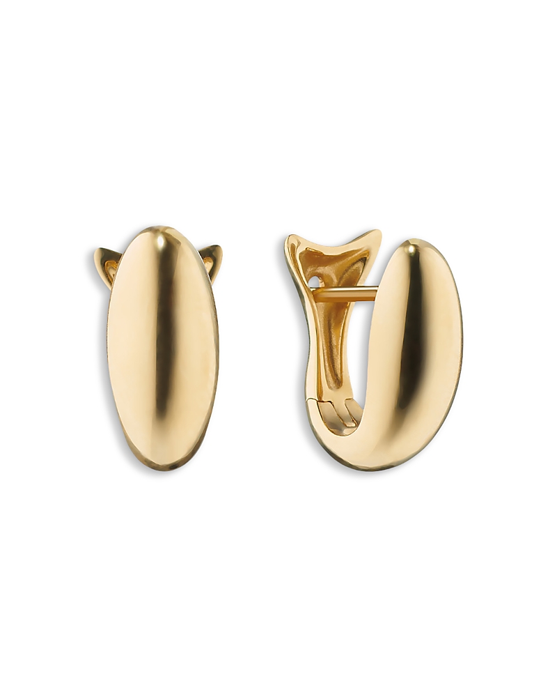 Monica Rich Kosann Monica Rich Kosann 18K Yellow Gold Perseverance Fish Hoop Earrings