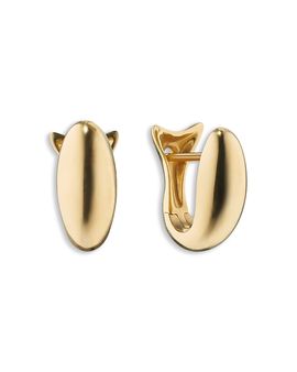 Monica Rich Kosann Monica Rich Kosann 18K Yellow Gold Perseverance Fish Hoop Earrings